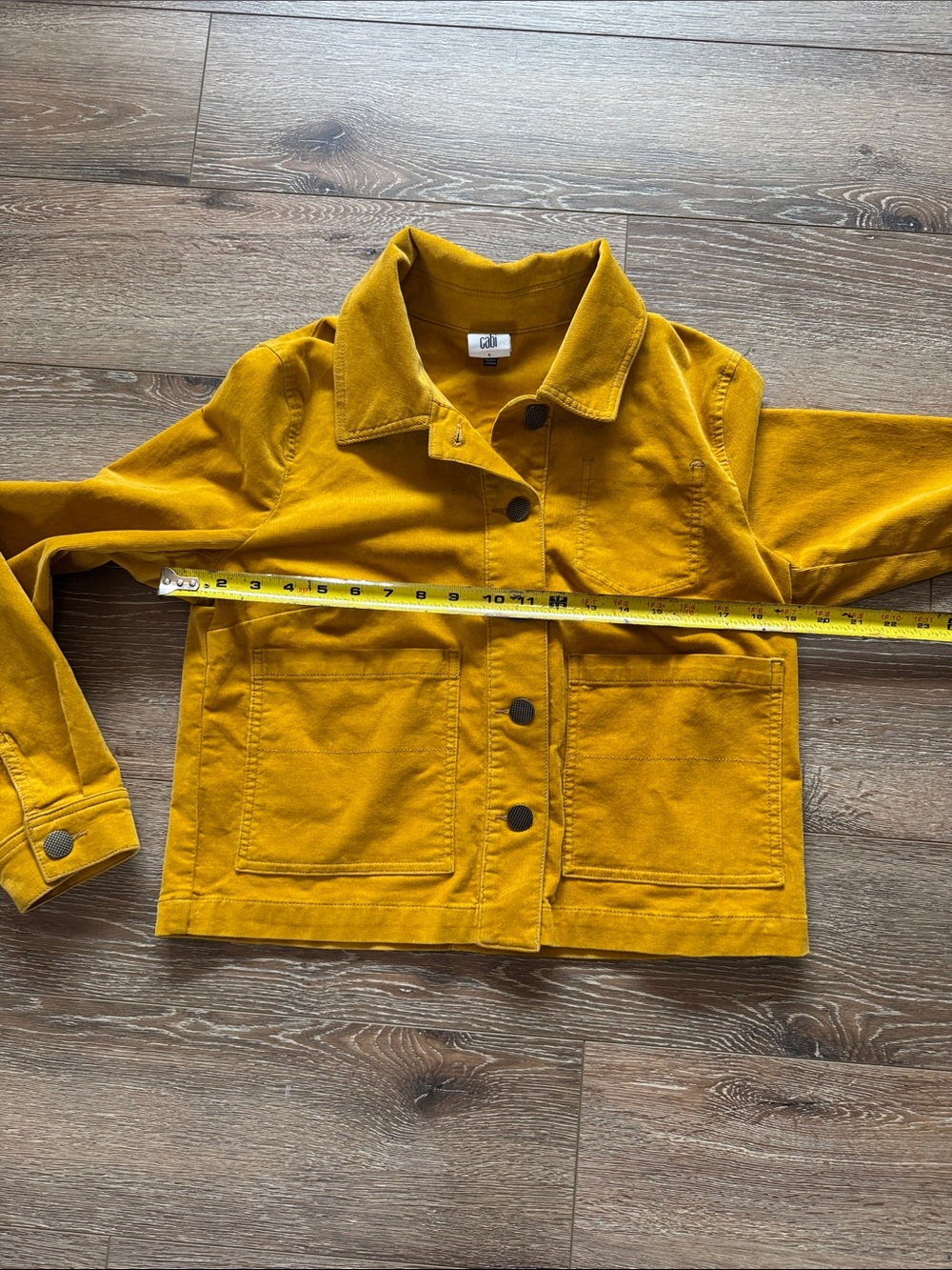 CAbi Small Golden Yellow Top with Label Detail Size: Small - Picture 8 of 12